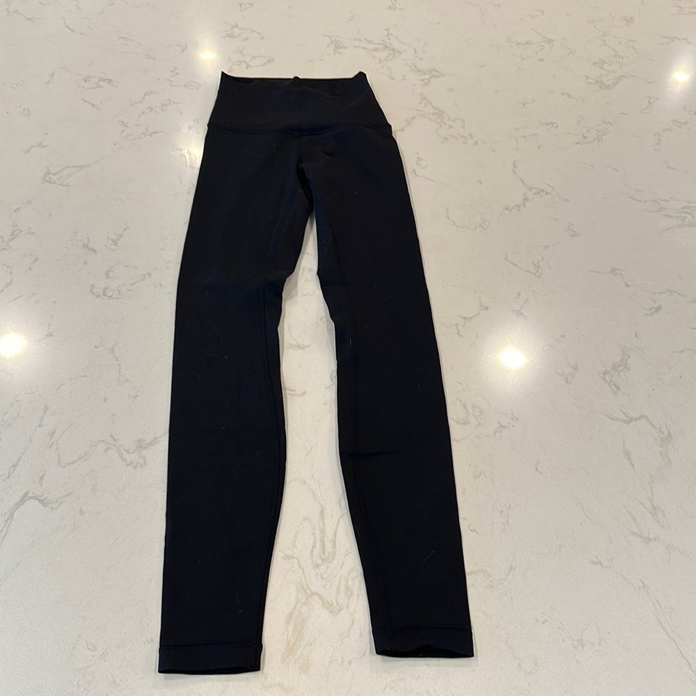 Like new - Lululemon 27” High Rise Wunder Under Black leggings